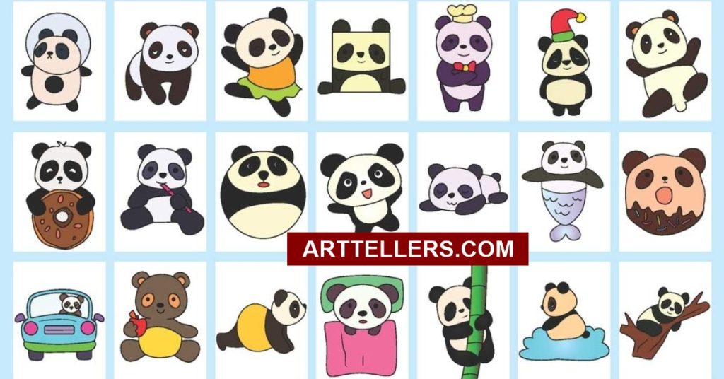 drawing of a panda bear